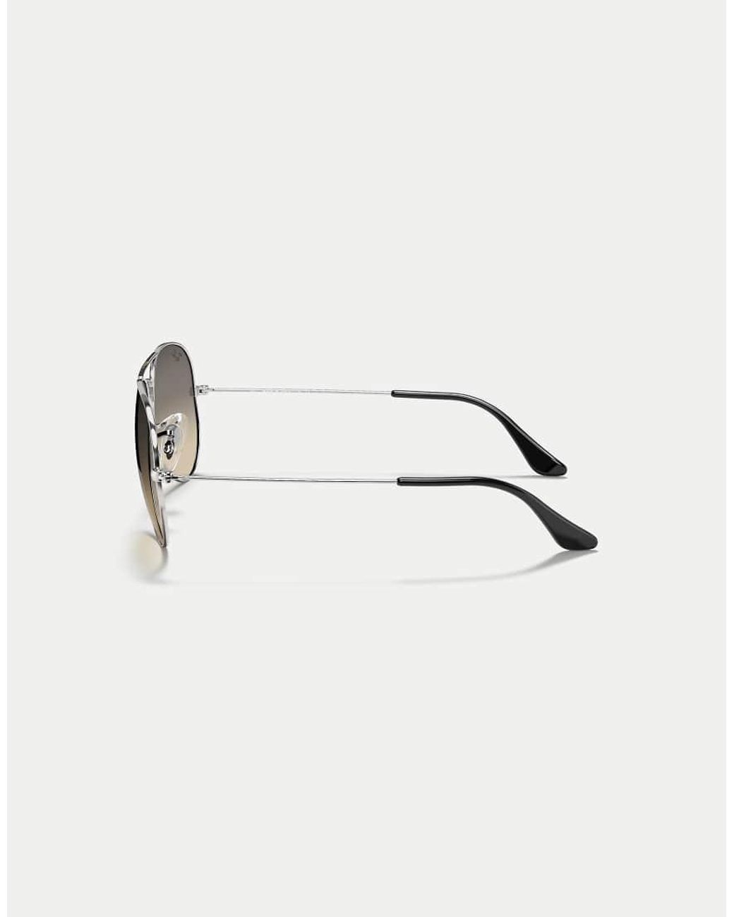 Ray-Ban Metallic Aviator Gradient Pilot Sunglasses With Lens