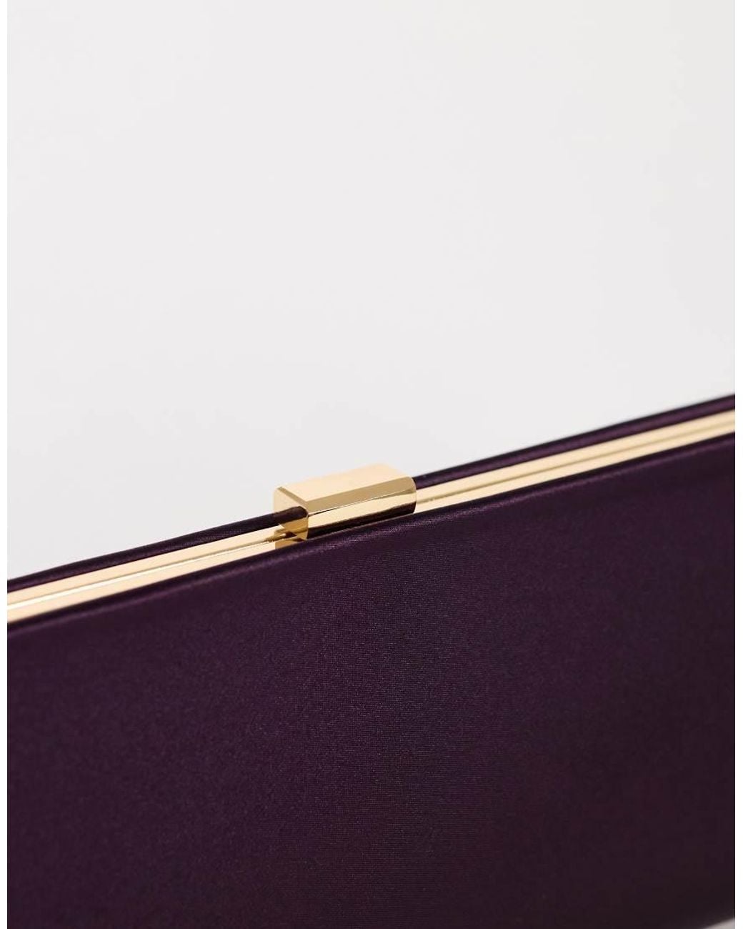 TOPSHOP Purple Ember Small Envelope Satin Clutch Bag