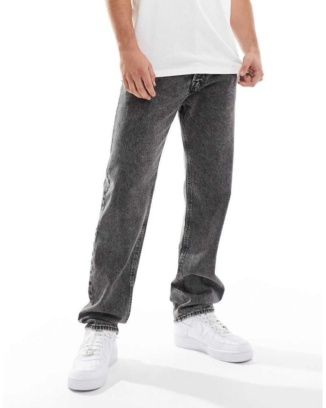 Jack & Jones Gray Chris Straight Jeans for men