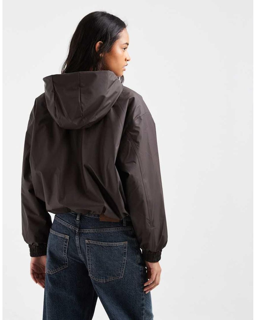 Rains Gray 17290 Lohja Waterproof Insulated Hooded Bomber Jacket
