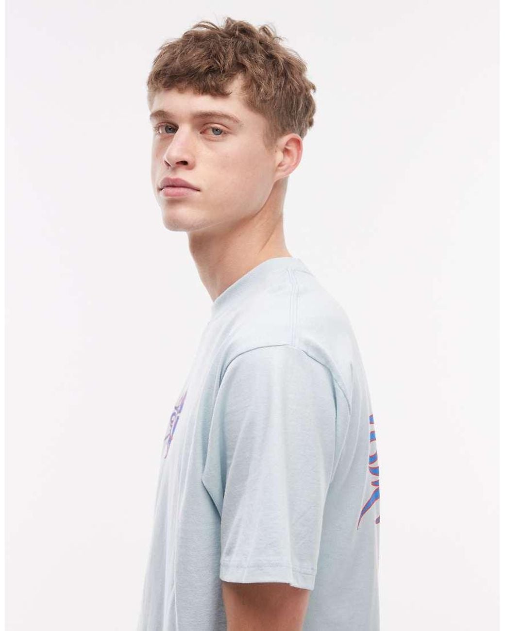 Vans Blue Torched Backprint T-shirt for men