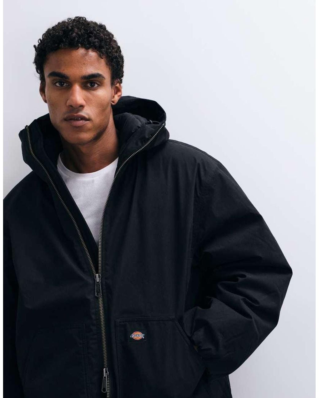 Dickies Blue Safford Hooded Puffer Jacket for men
