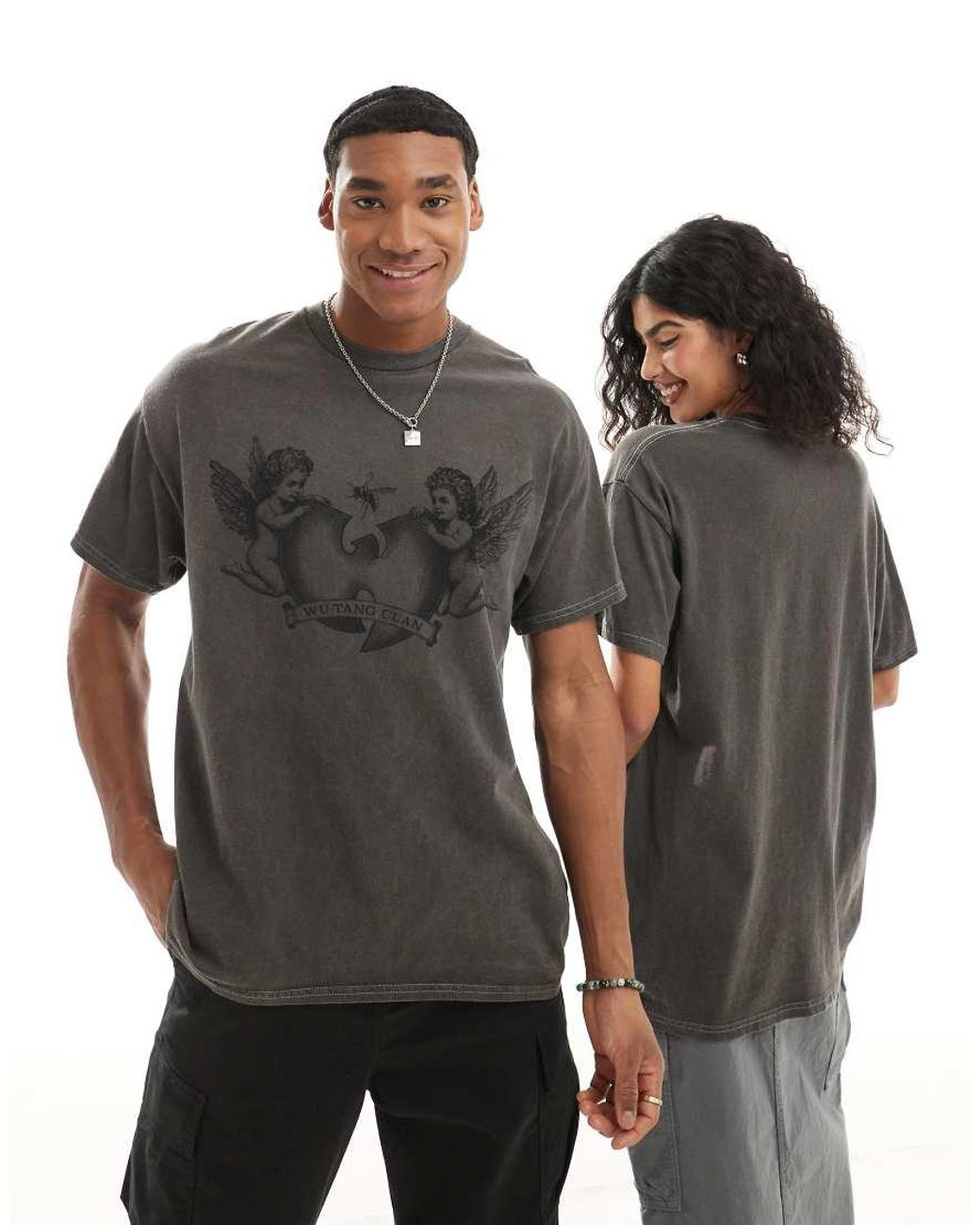 PRNT Gray X Wu-Tang Clan Cherubs Relaxed Fit T-Shirt