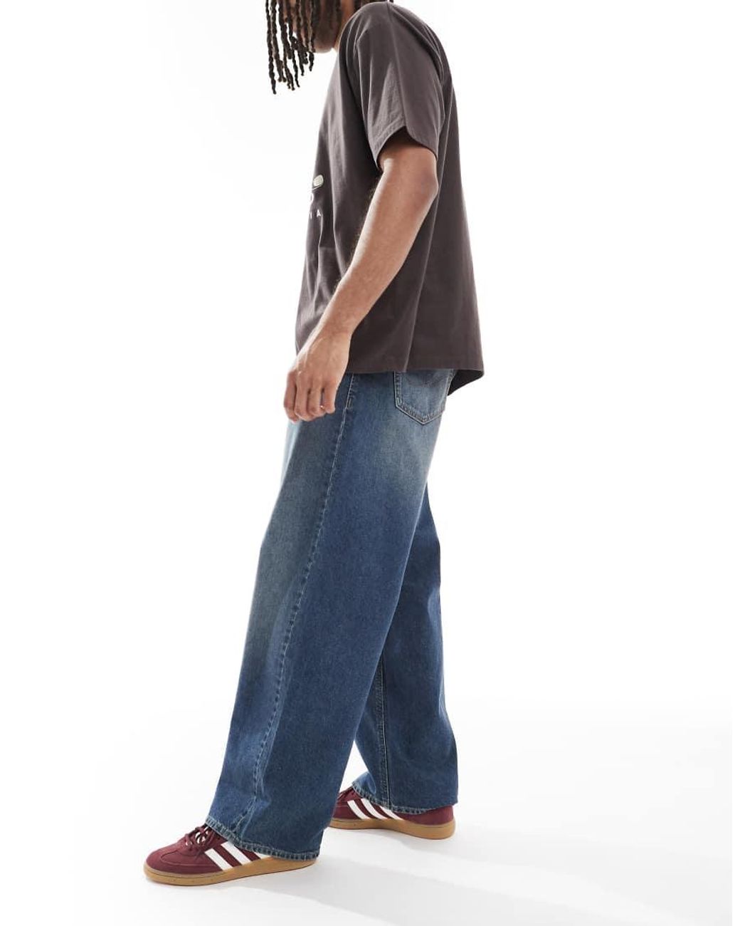 Jack & Jones Blue Dave Wide Fit Jeans for men