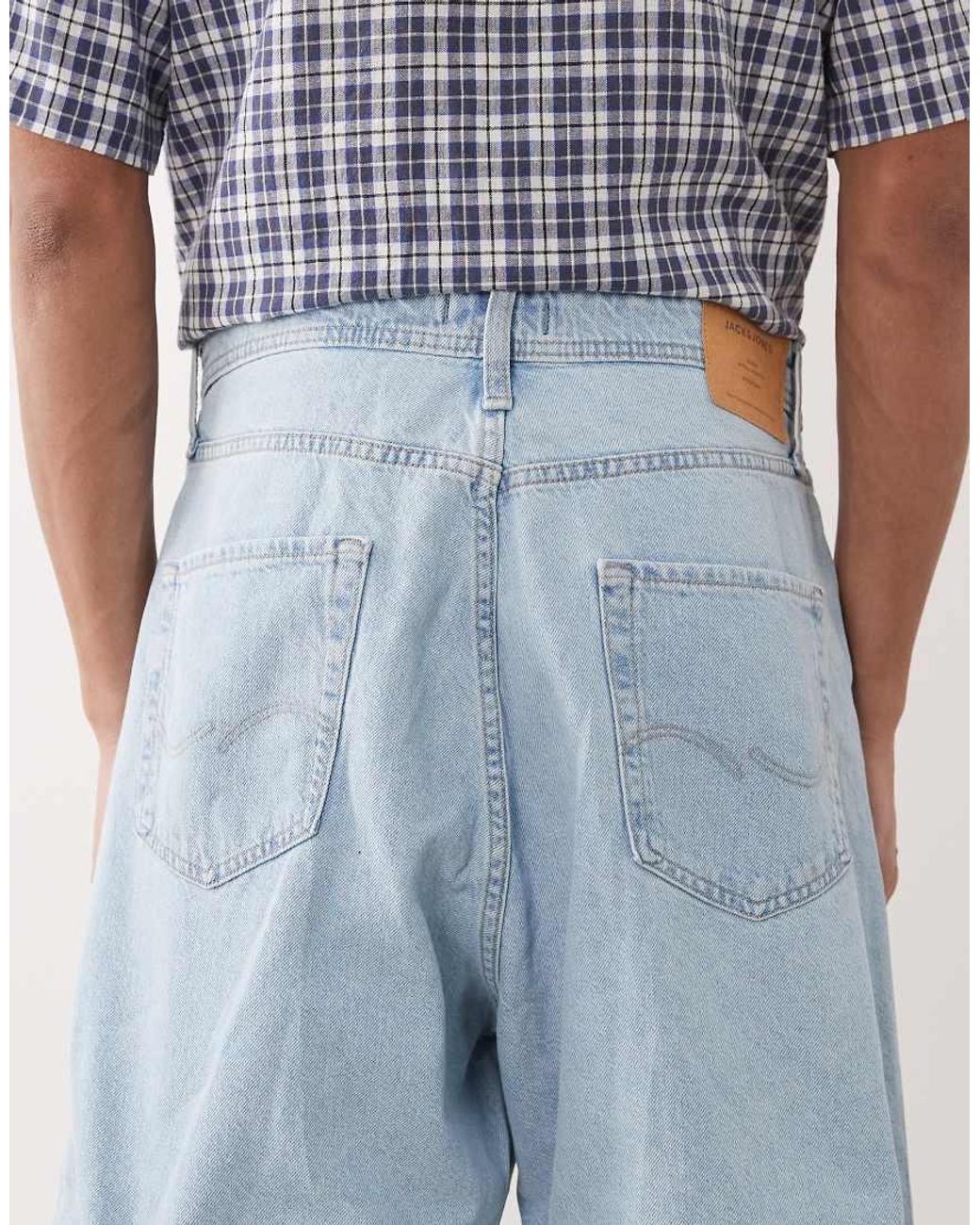 Jack & Jones Blue Ron baggy Fit Denim Jorts for men