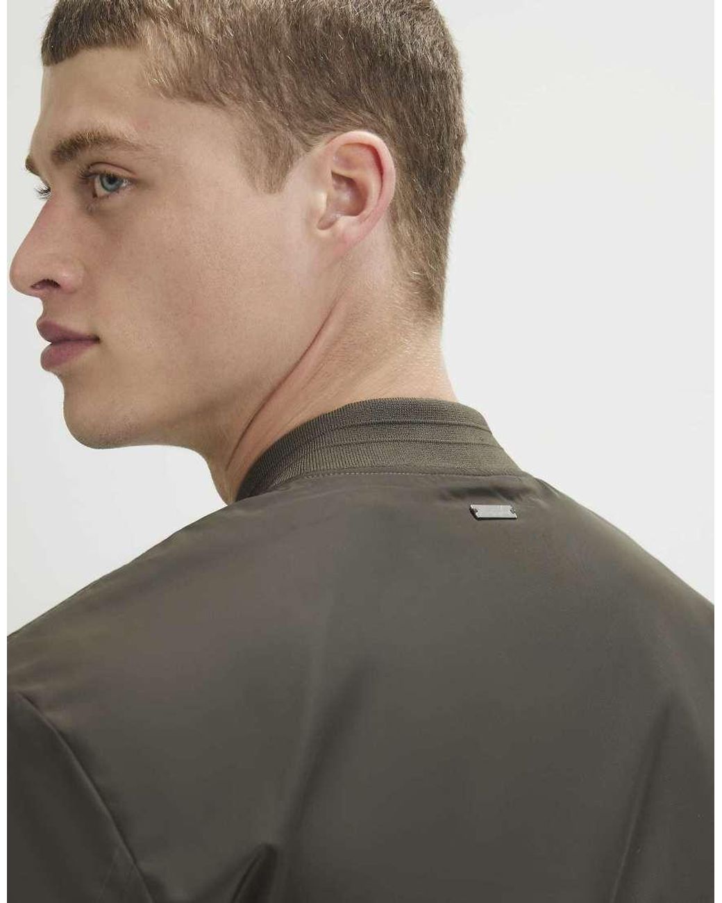 River Island Gray Lightweight Bomber Jacket for men