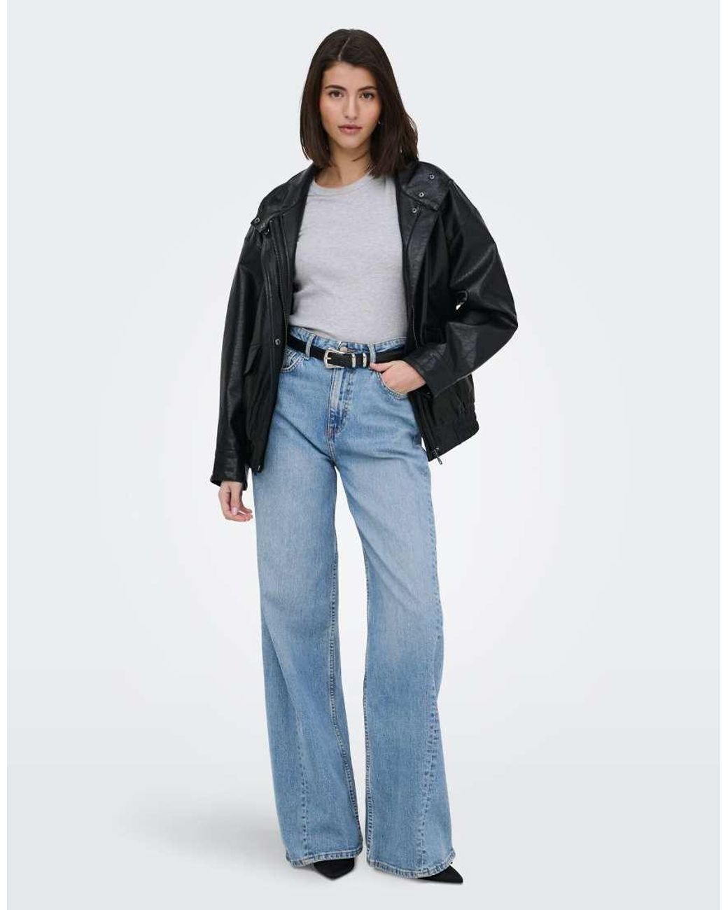Jdy Blue Wide-fit Jeans