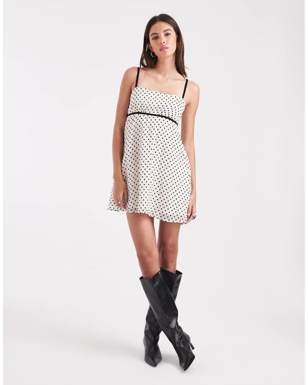 Hollister White Chiffon Baydoll Mini Dress