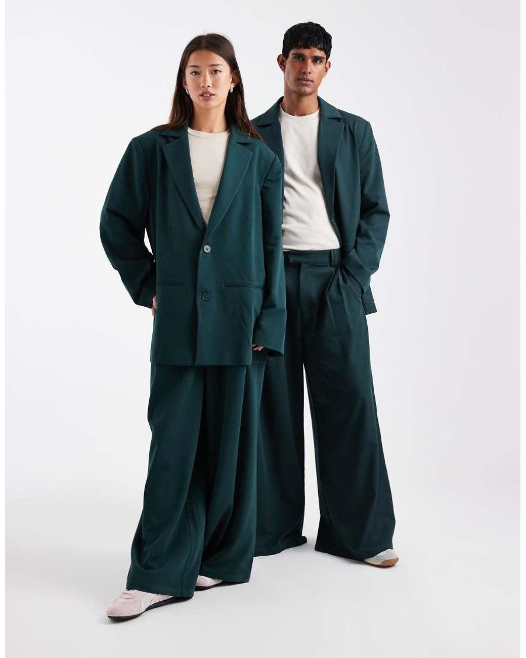 Collusion Blue Unisex Oversized Blazer Co-ord