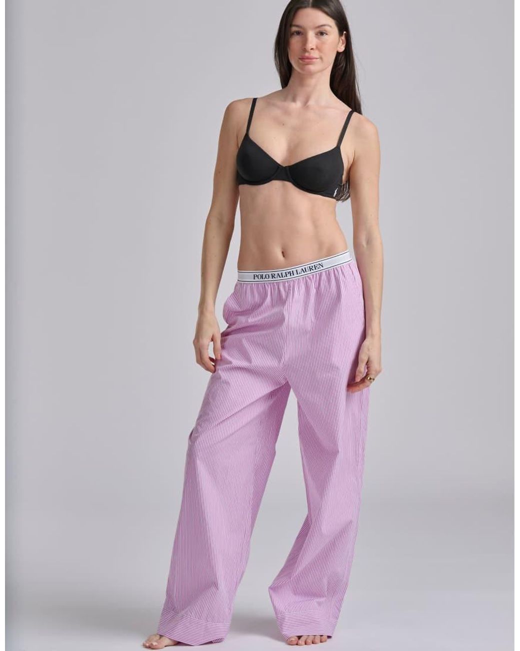 Polo Ralph Lauren Purple Separate Sleep Pant With Elastic Logo
