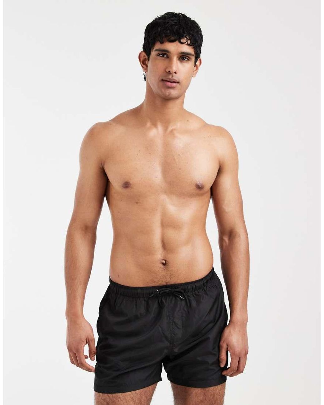 Brave Soul Black Swim Shorts for men