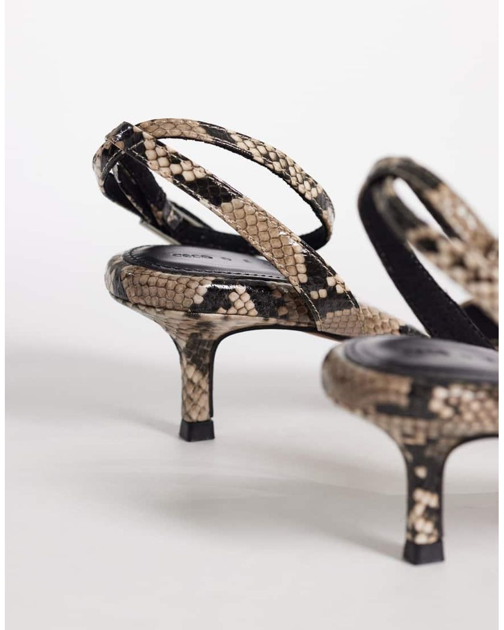 ASOS White Heartfelt Barely There Kitten Heel Sandals