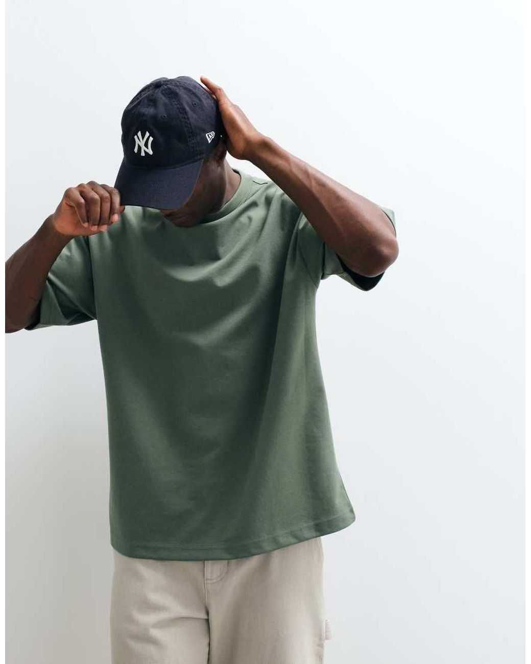 ASOS Green Breathemaxtm Heavyweight Oversized T-shirt for men