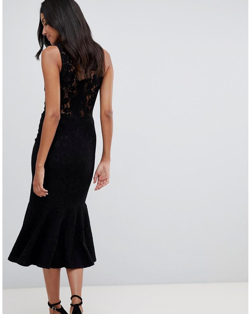 JOHN ZACK OFF WHITE AND BLACK MONO CONTRAST SHIFT DRESS