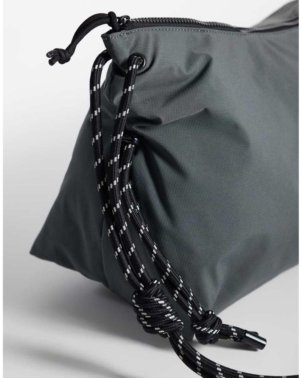 ASOS Gray Nylon Slouch Sling Crossbody Bag for men