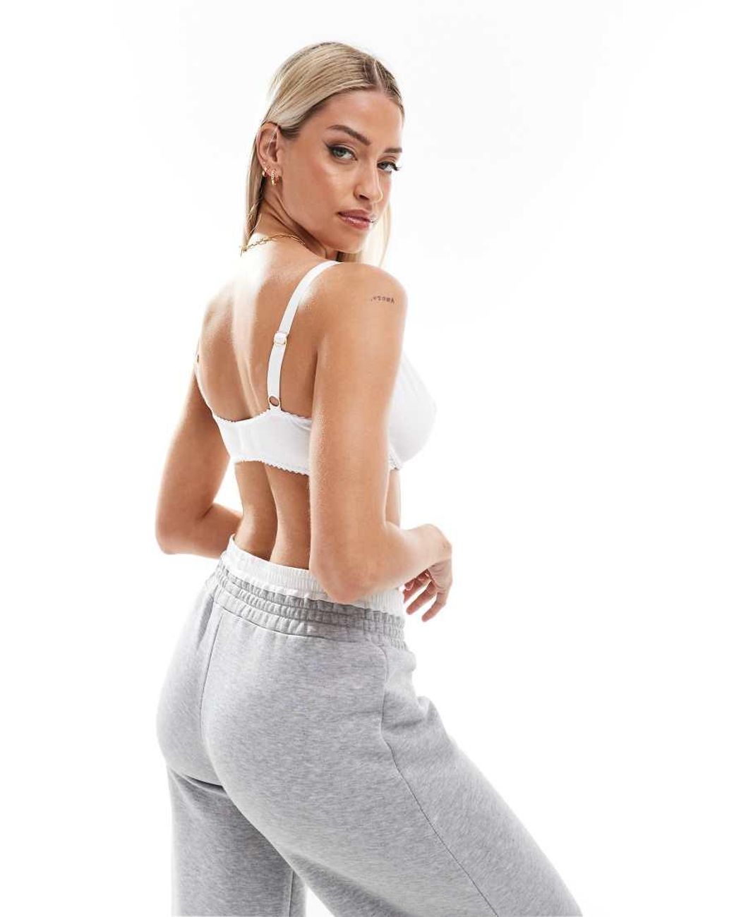 ASOS Gray Fuller Bust Mila Cotton Underwired Bra