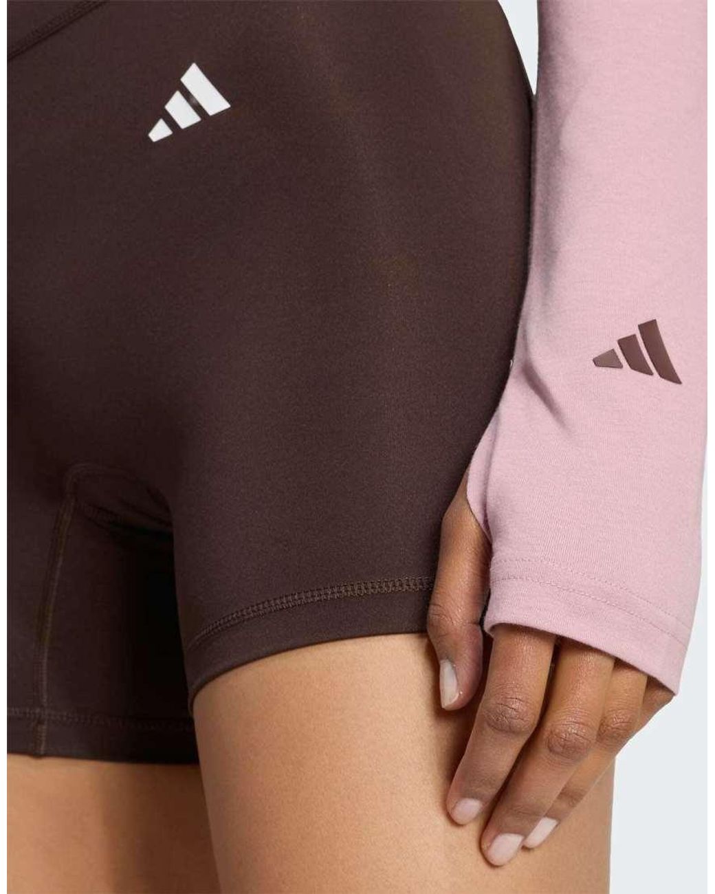 Adidas Originals Red 3-stripes Studio Soft Ballet Wrap Top