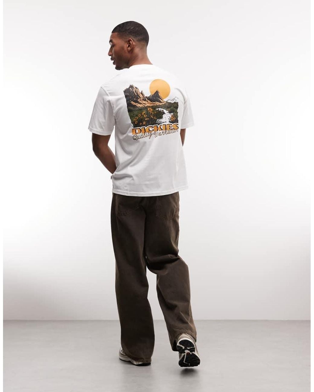 Dickies White Roaming Shores Backprint T-Shirt for men