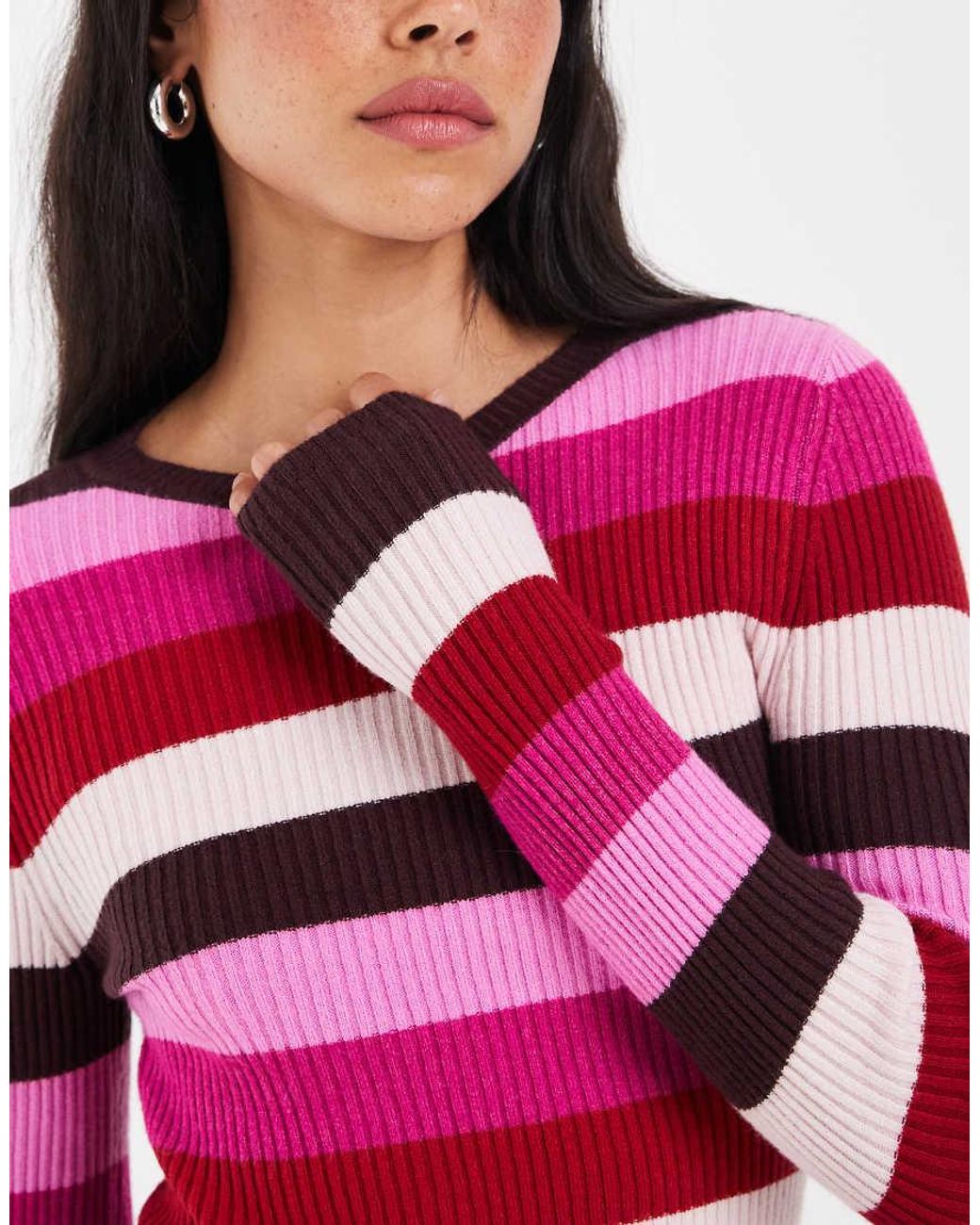 ONLY Pink Ribbed Knitted Top