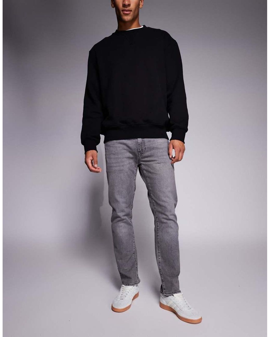 Levi's Gray 502 Tapered Jeans for men
