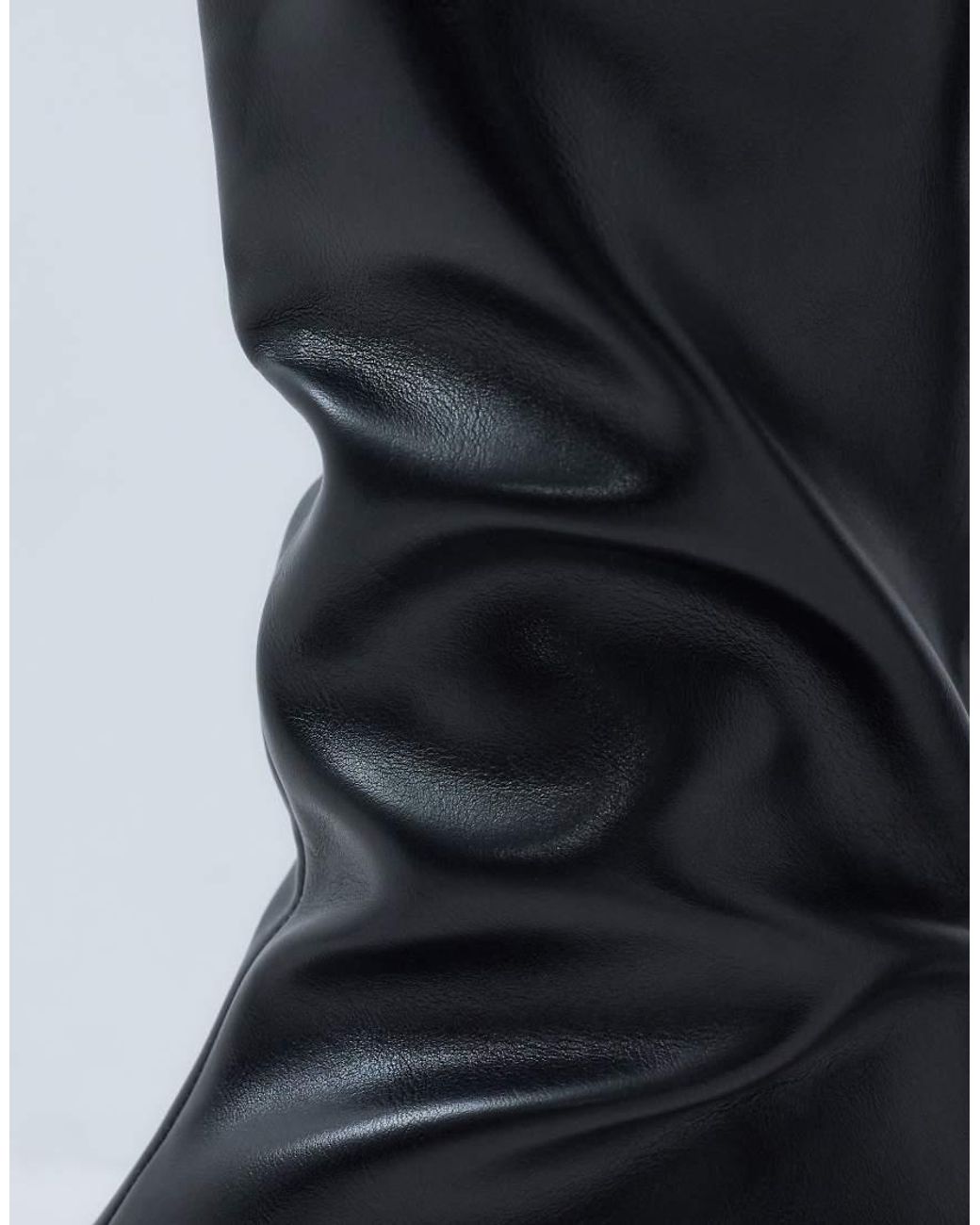 ASOS Black Cedrick Chisel Toe Heeled Knee Boots