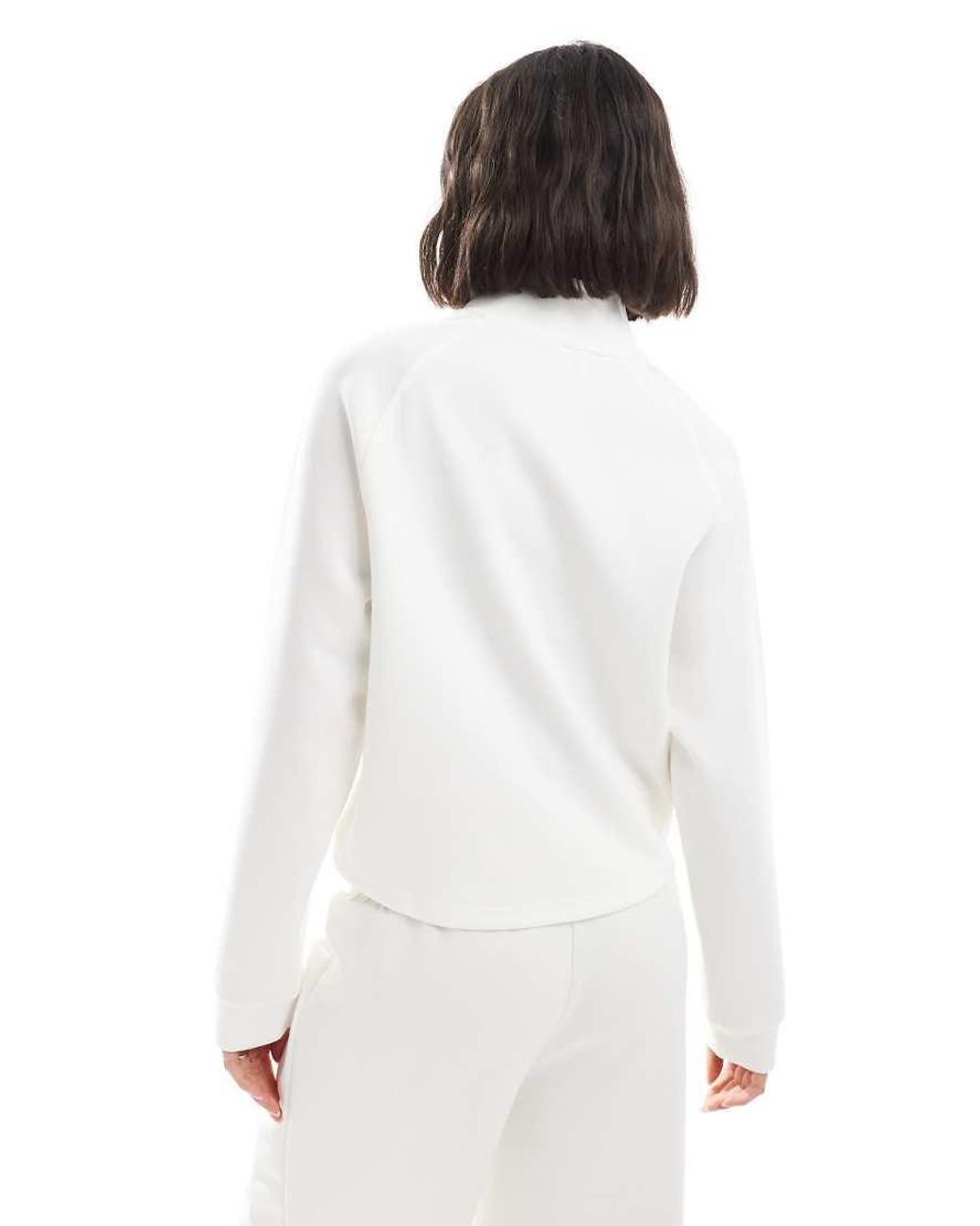 agon® White Zip-Up Sports Jacket