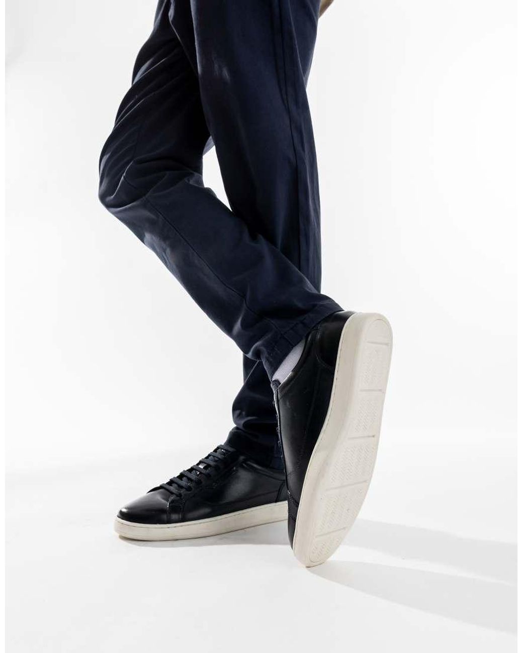 Base London Blue Zammo Lace Up Trainer for men