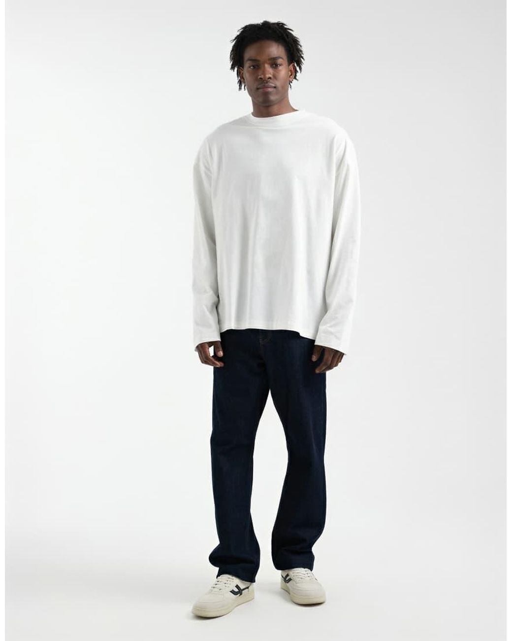 ASOS White Essentials Oversized Long Sleeve T-shirt for men