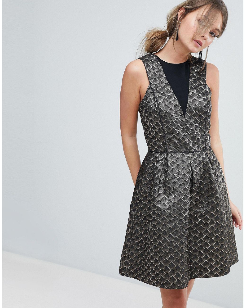 oasis bandeau lemon dress