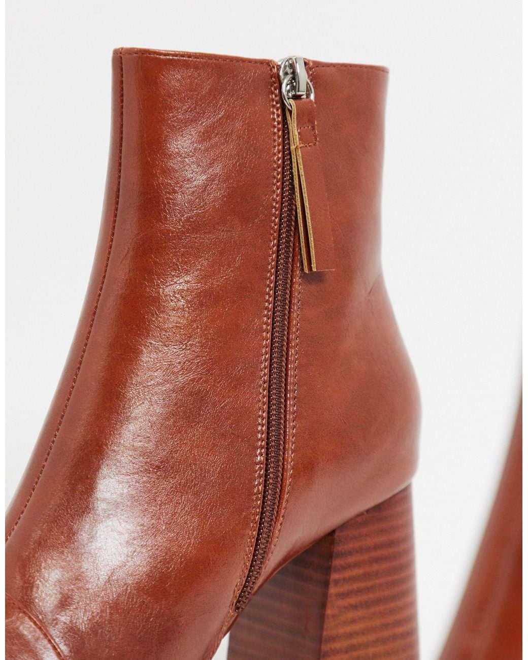 ASOS Rhona Platform Boots in Brown Lyst UK