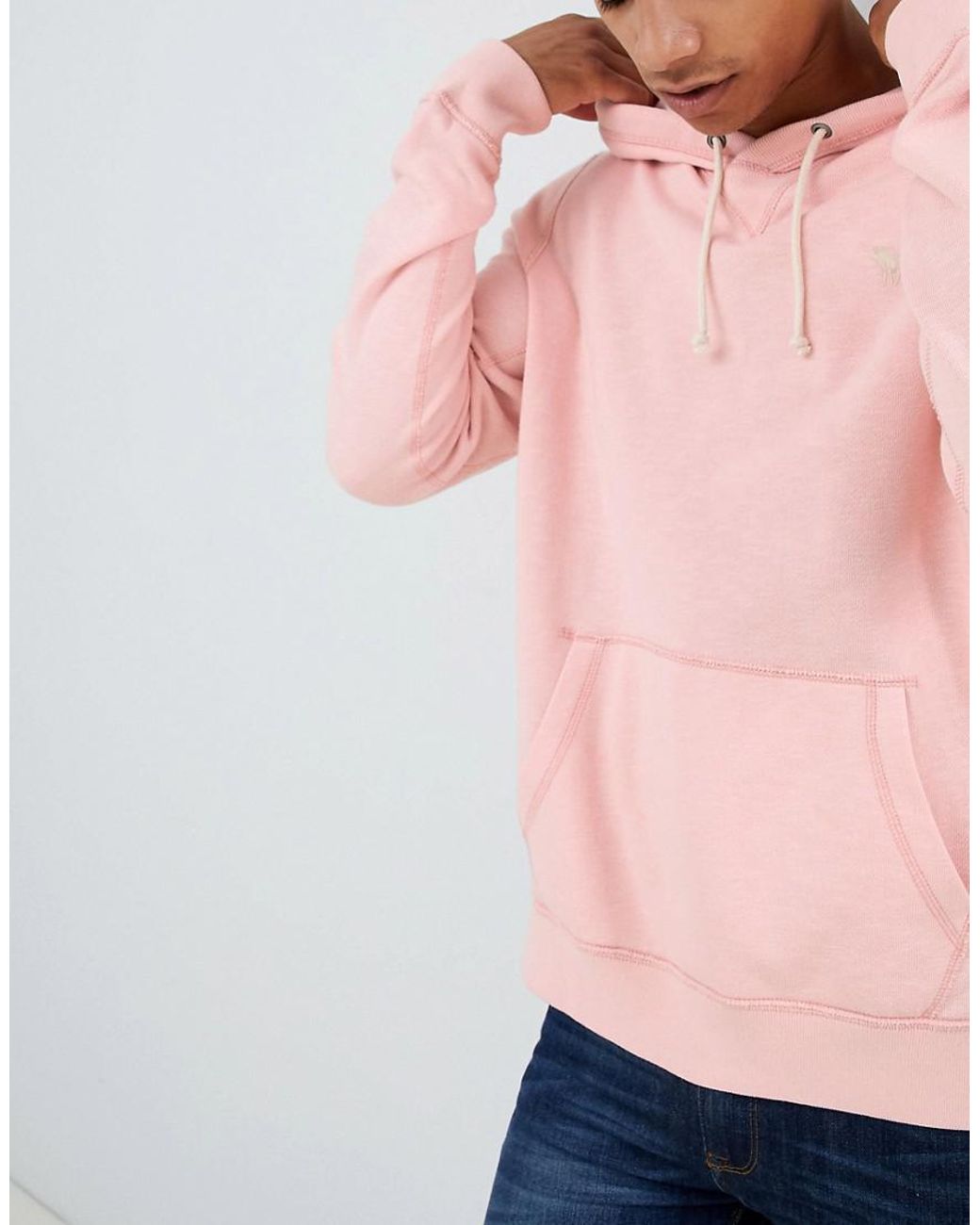 Abercrombie And Fitch Icon Logo Hoodie In Pink For Men Lyst