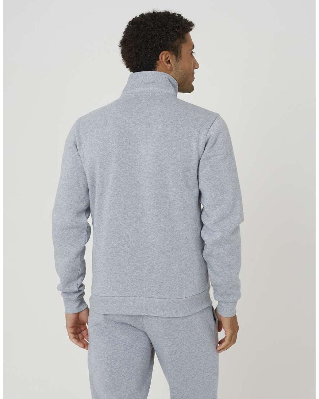 Brave Soul Blue Quarter Zip Sweatshirt for men