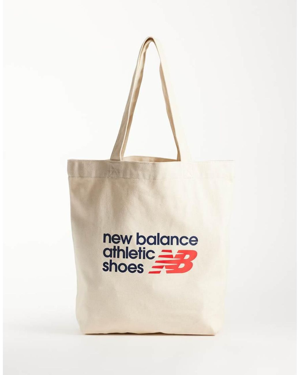 New Balance White Athletics Graphic Tote Bag for men