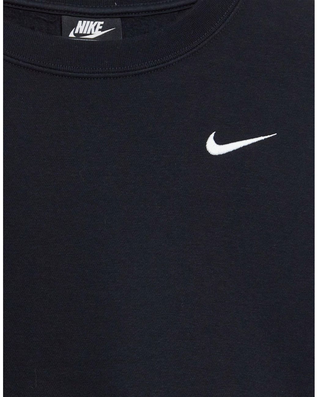 Nike Plus trend fleece hoodie with mini swoosh in black - ShopStyle