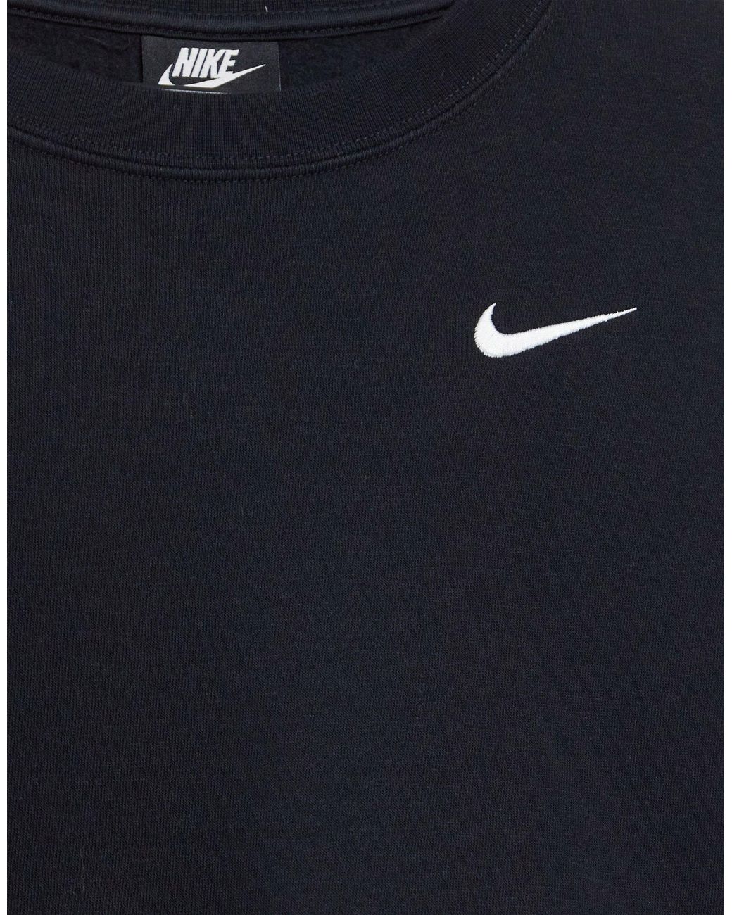 Nike Plus Mini Swoosh Oversized Boxy Sweatshirt in Black Lyst