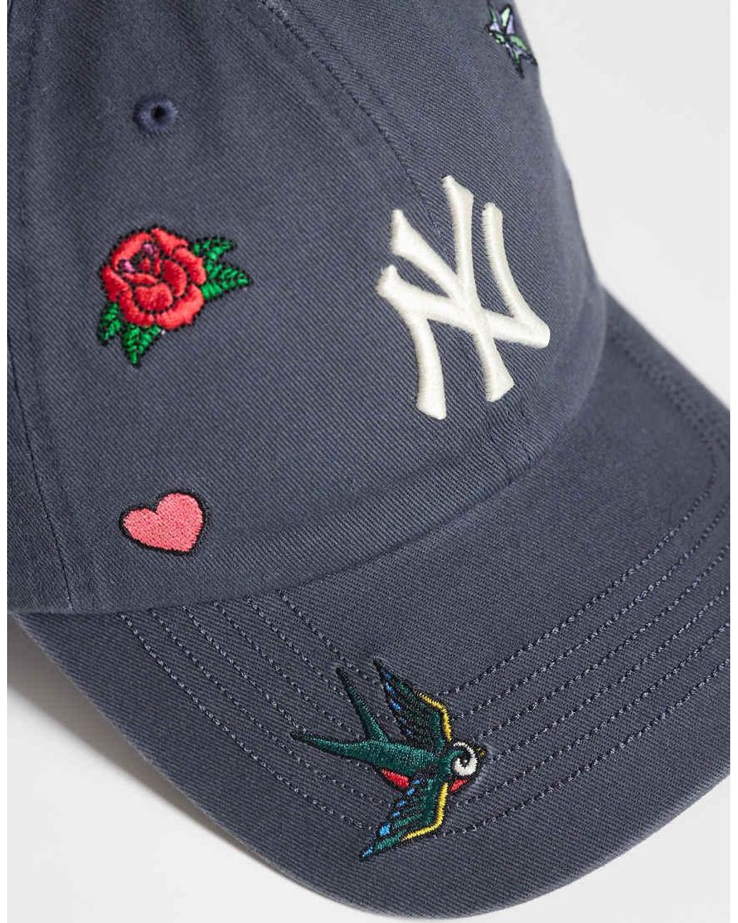 '47 Blue Ny Yankees Womens Multi Scatter Embroidered Icon Clean Up Cap