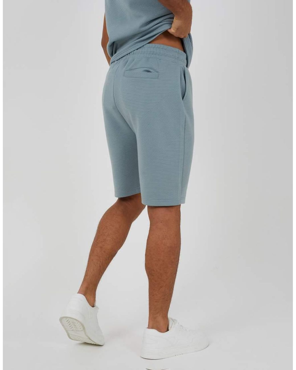 Brave Soul Blue Elasticated Waist Shorts for men