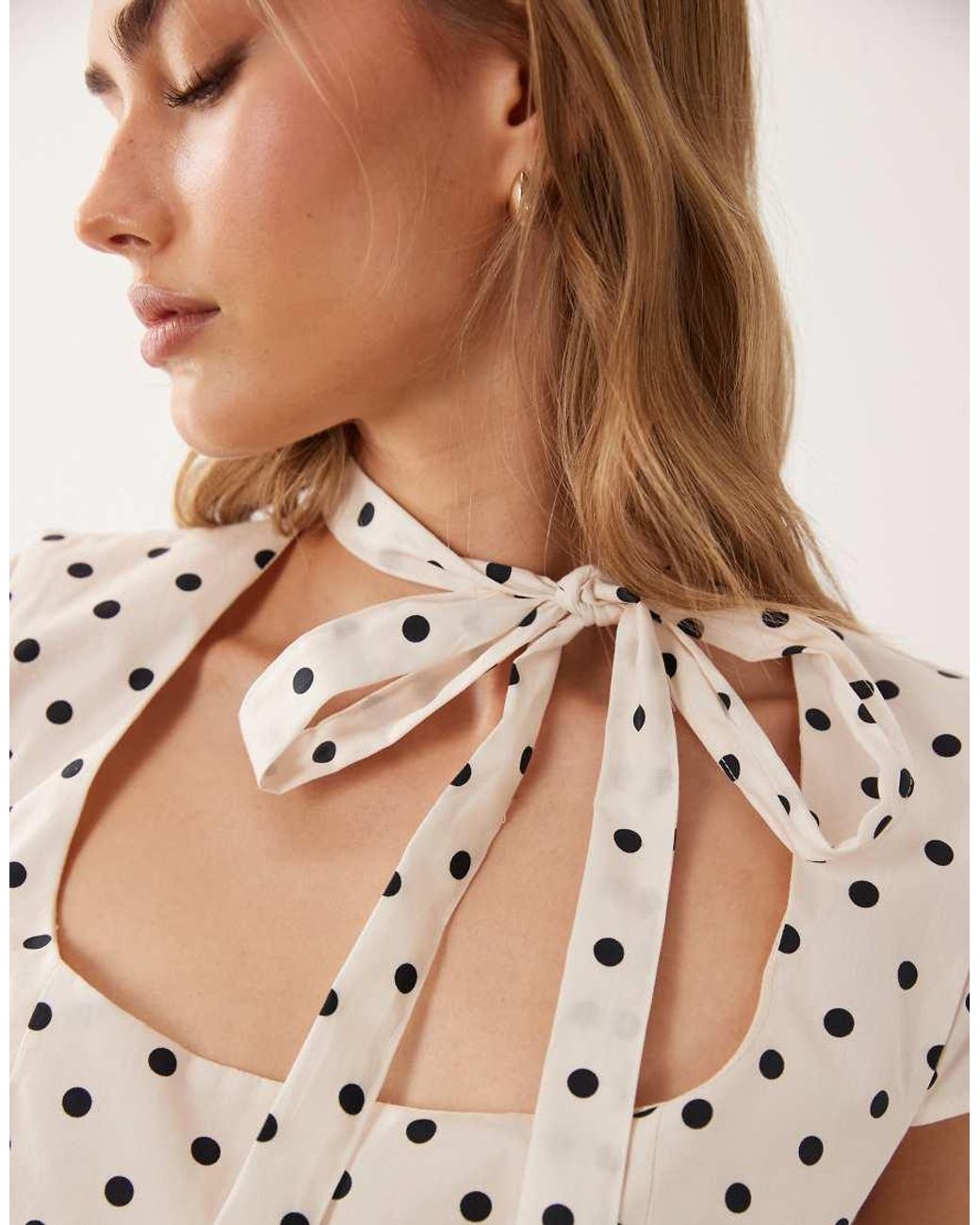 Miss Selfridge White Romper With Neck Tie