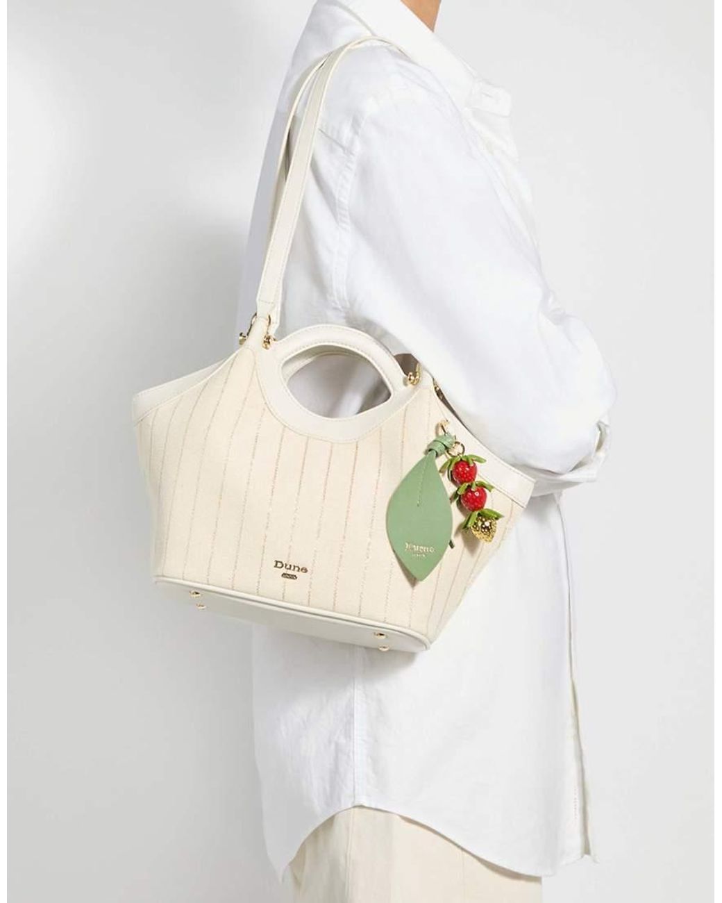 Dune White Dinidaylight Shopper Bag