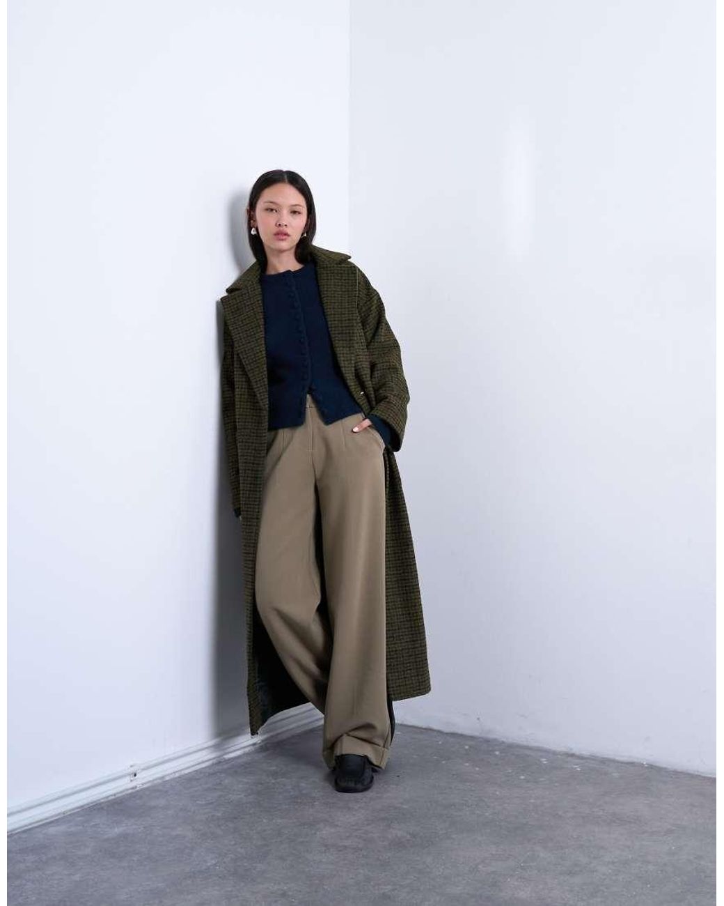 TOPSHOP Black Brushed Formal Coat