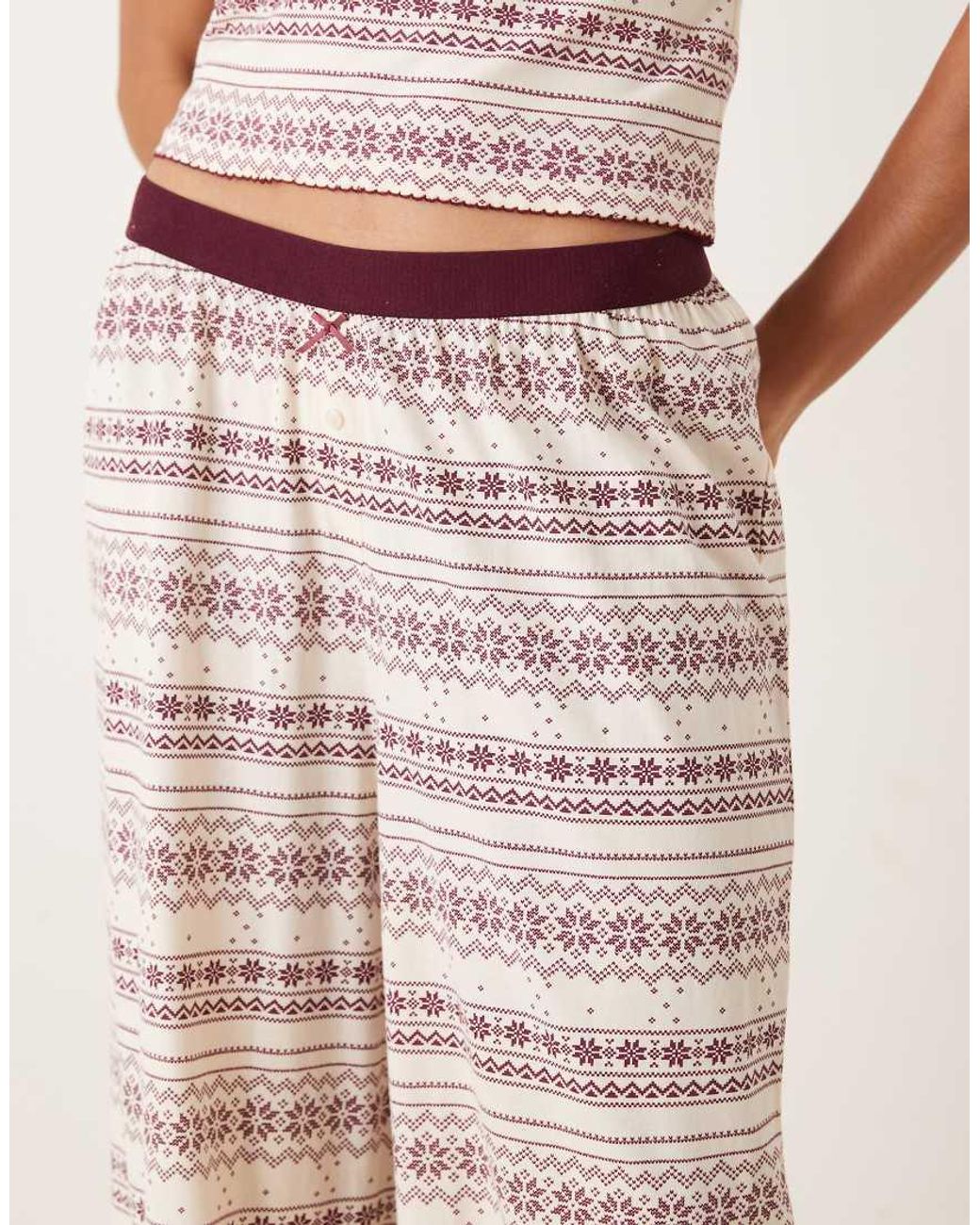 ASOS Natural Mix & Match Pyjama Trouser