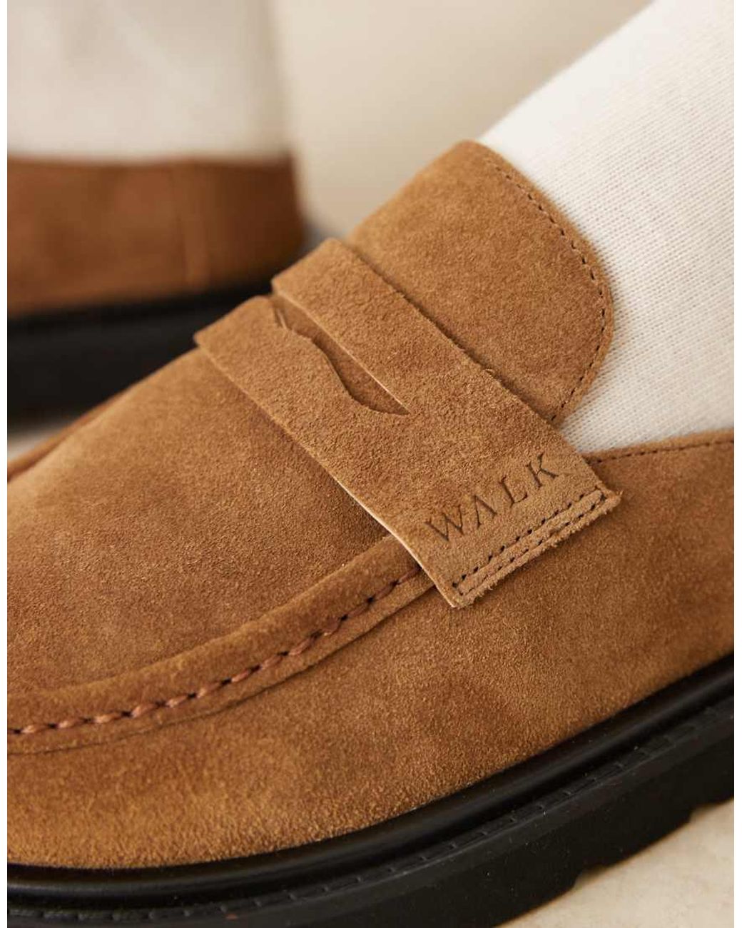 Walk London Natural Budapest Slip On Loafers