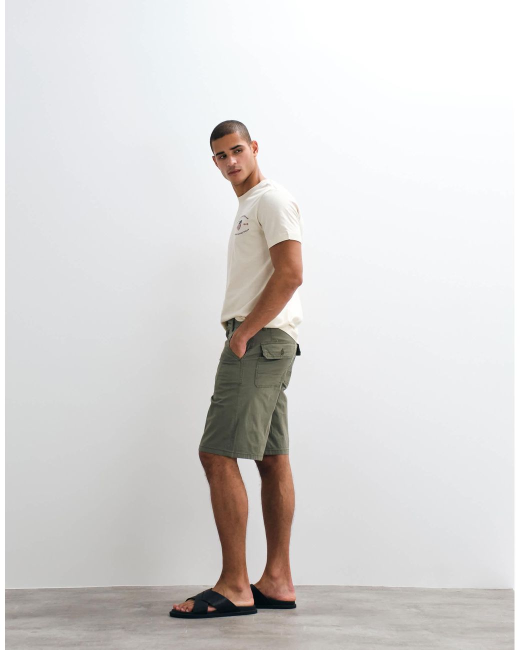 Short ample - olive cendré Blend pour homme en coloris White