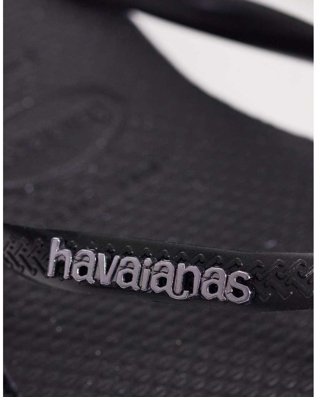 Havaianas Blue Slim Point Glitter Flip Flops