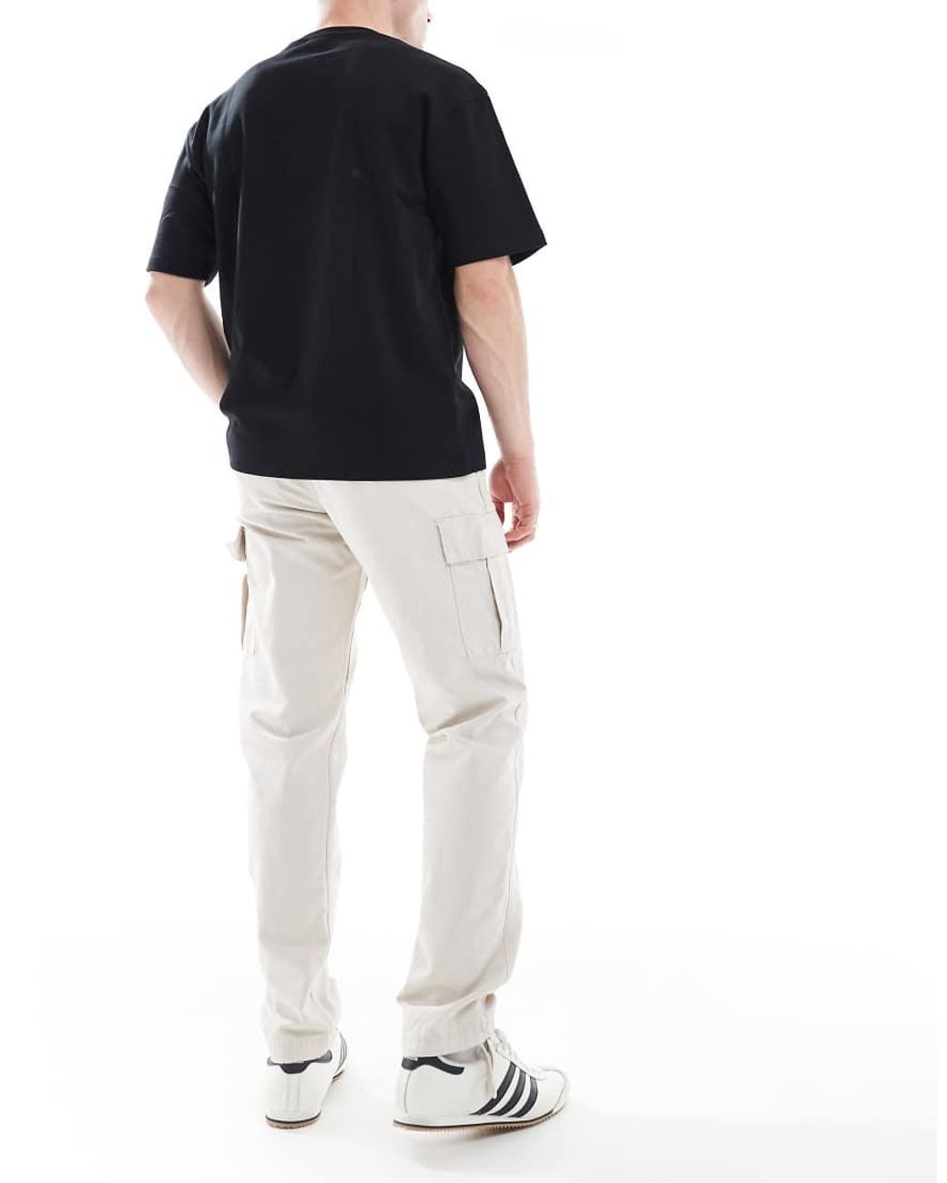 Jack & Jones White Loose Fit Cargo Trouser for men