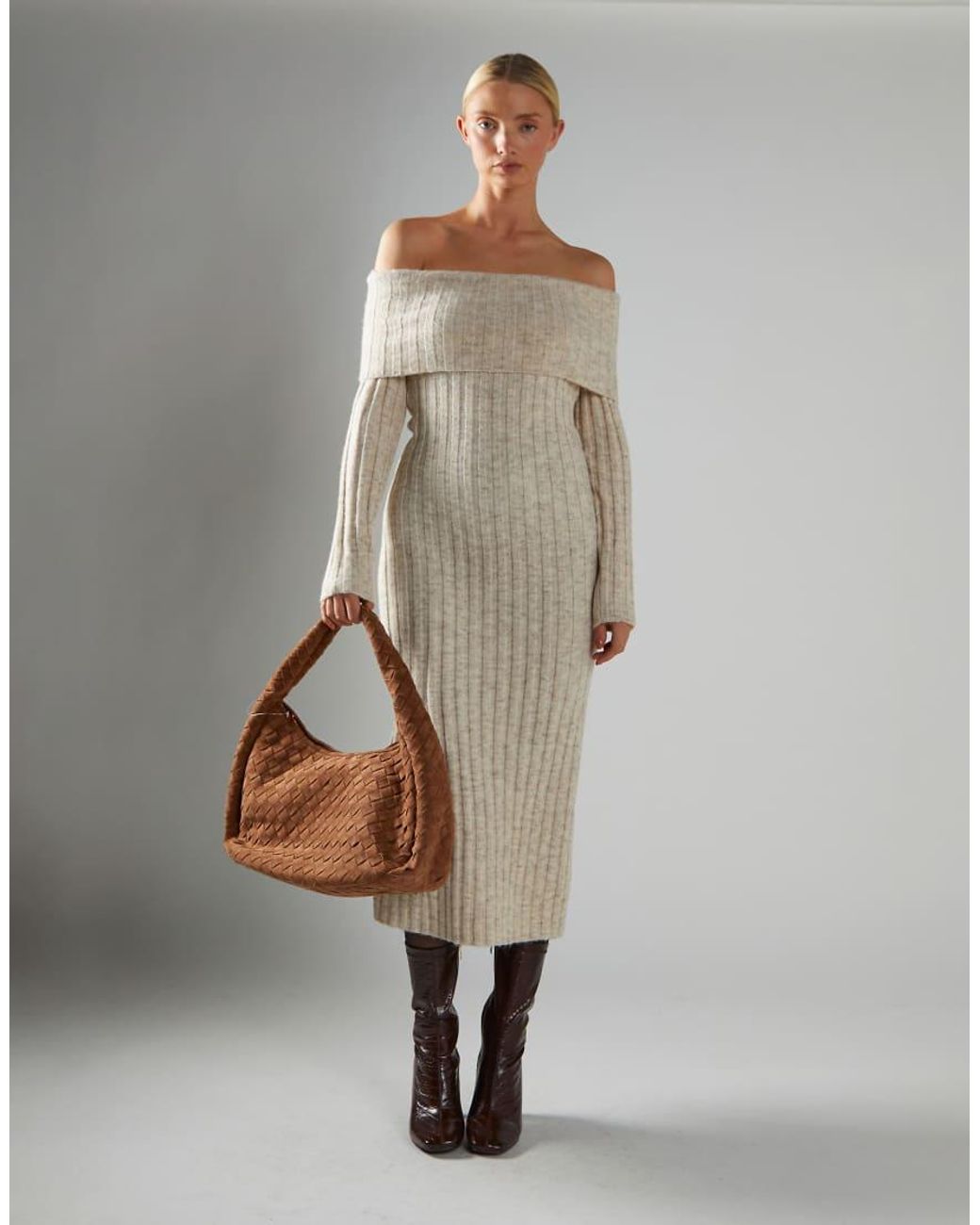 Glamorous Natural Bardot Maxi-Dress