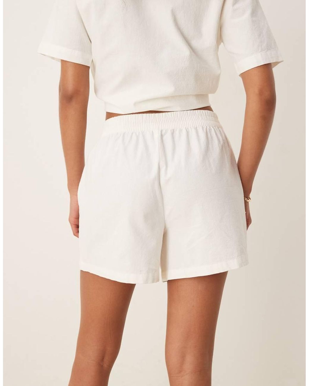 Jdy Natural Relaxed Pull On Shorts