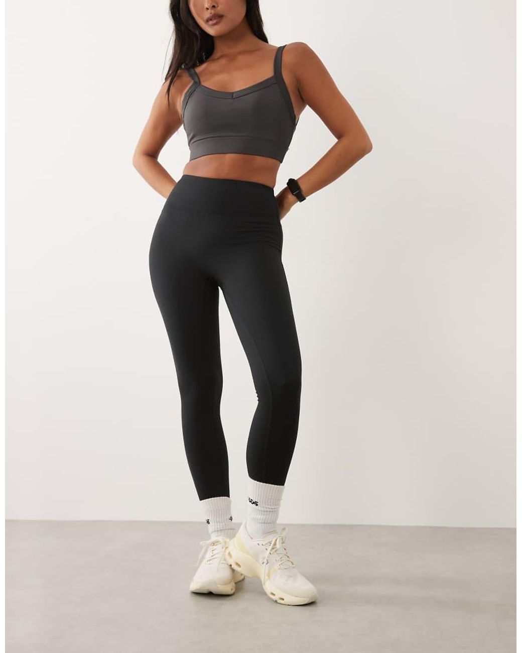 4505 Gray Petite Icon Soft Touch High Waist Yoga Legging