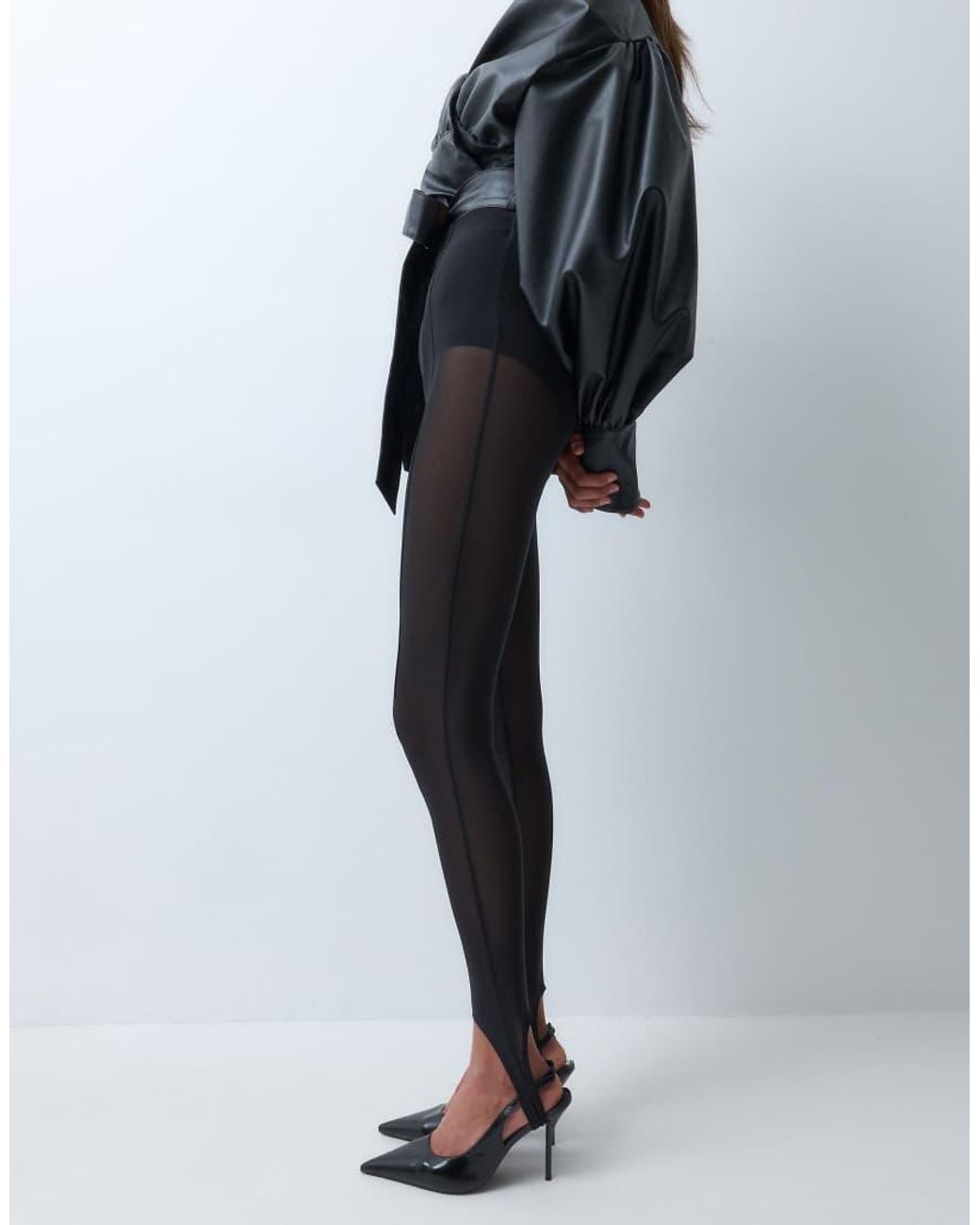 ASOS Black Asos X The Sourced Collection Stirrup leggings