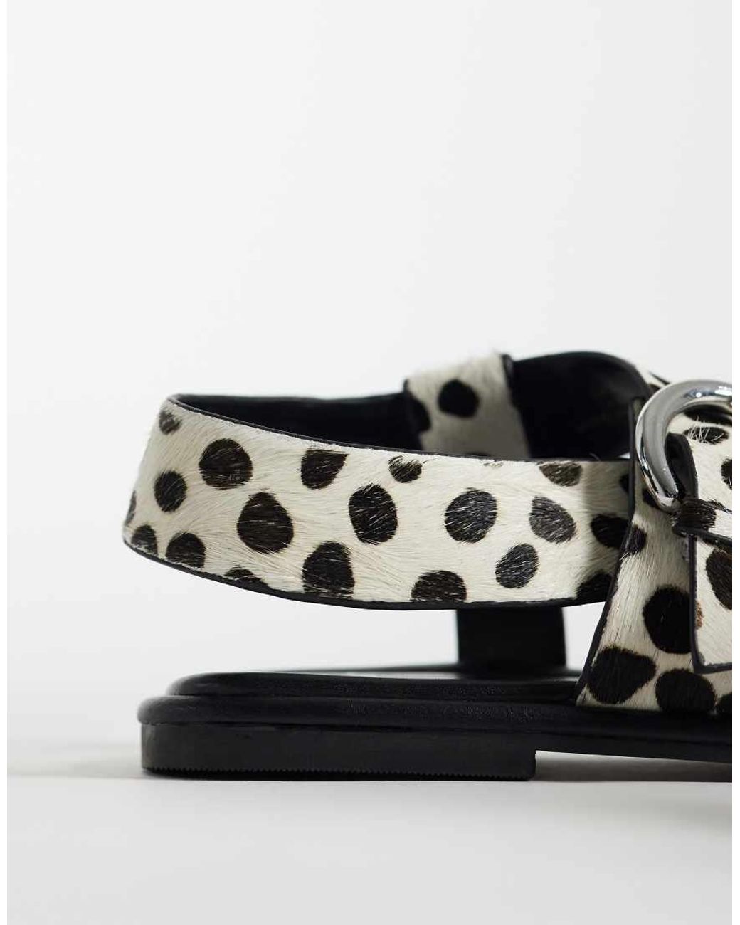 Schuh Multicolor Tanvi Toe Loop Sandal With Ankle Strap And Buckle Detail